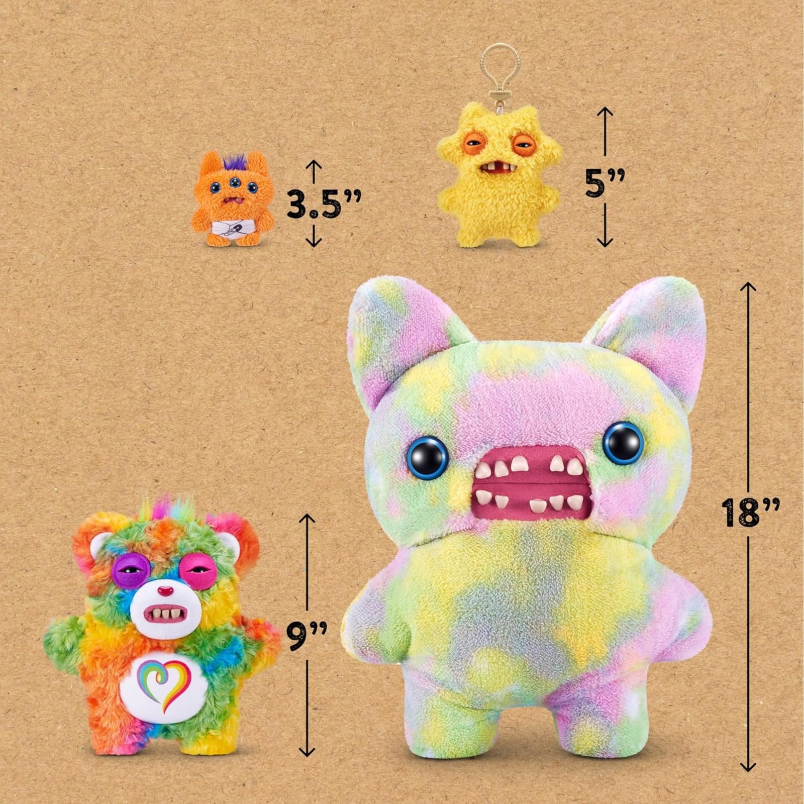 Fuggler Care Bears 9 inch (Togetherness Bear), Funny Ugly Monster Stuffed