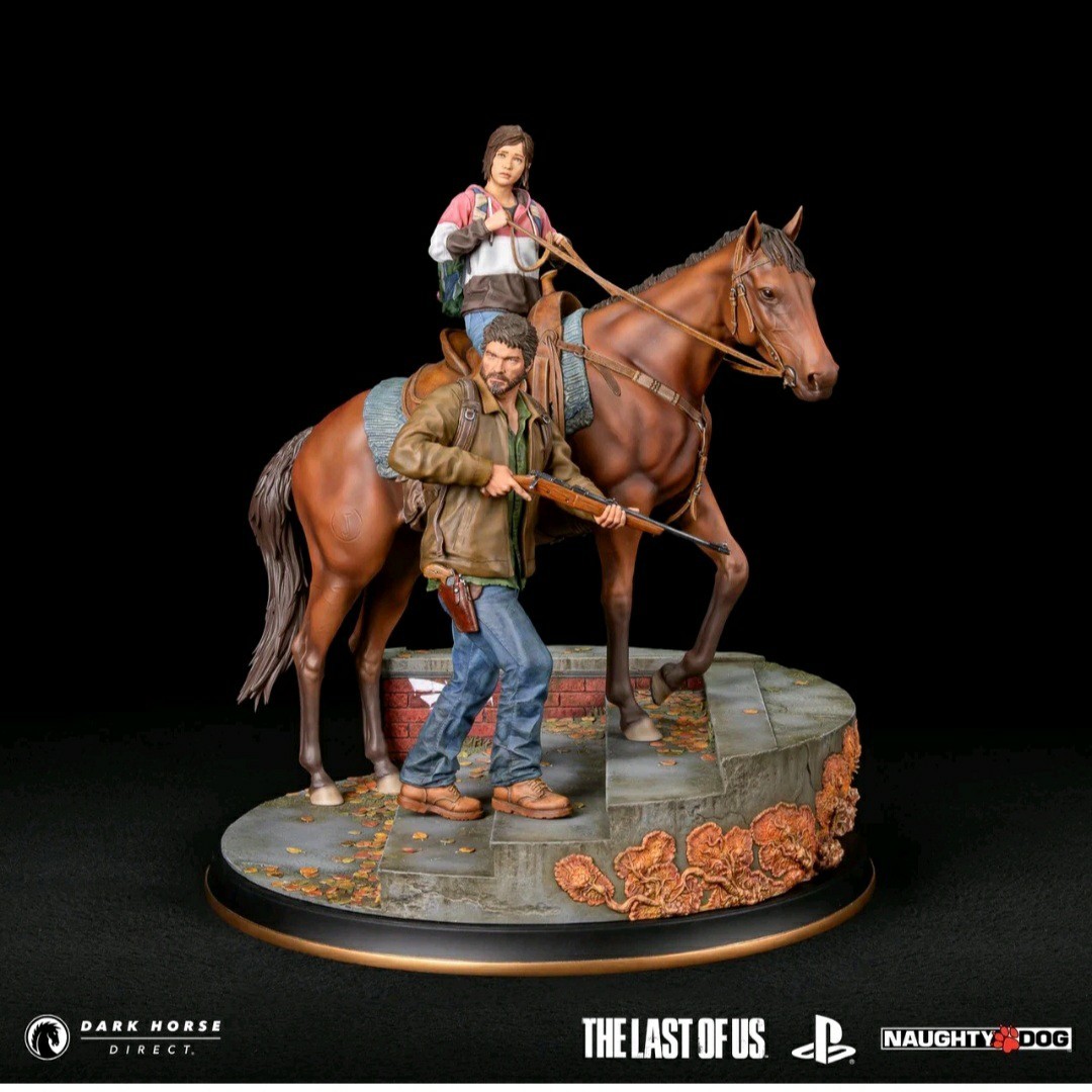 The Last of Us Joel & Ellie Horseback Statue Dark Horse 148 of 1000 – Brand New