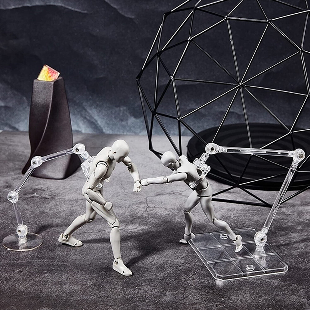 12Pc HG144 Adjustable Action Figure Display Holder Base Doll Model Support Stand