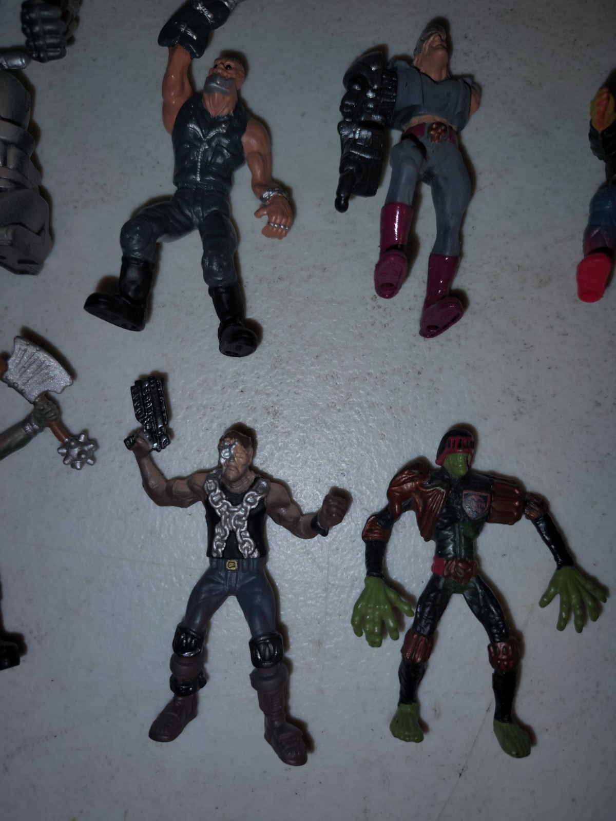 Mega Heroes Judge Dredd 1995 Mattel Mini Figure Lot Battle Pack Loose OOB Retro