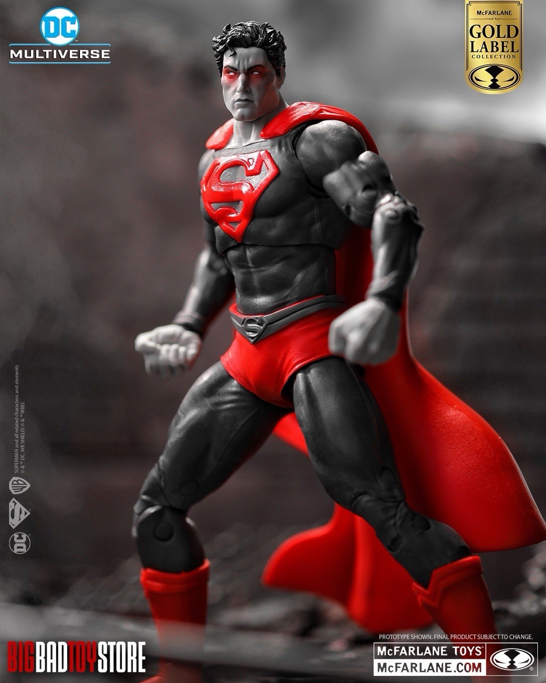 McFarlane DC Superman Black & White Accent Edition (BBTS Exclusive)