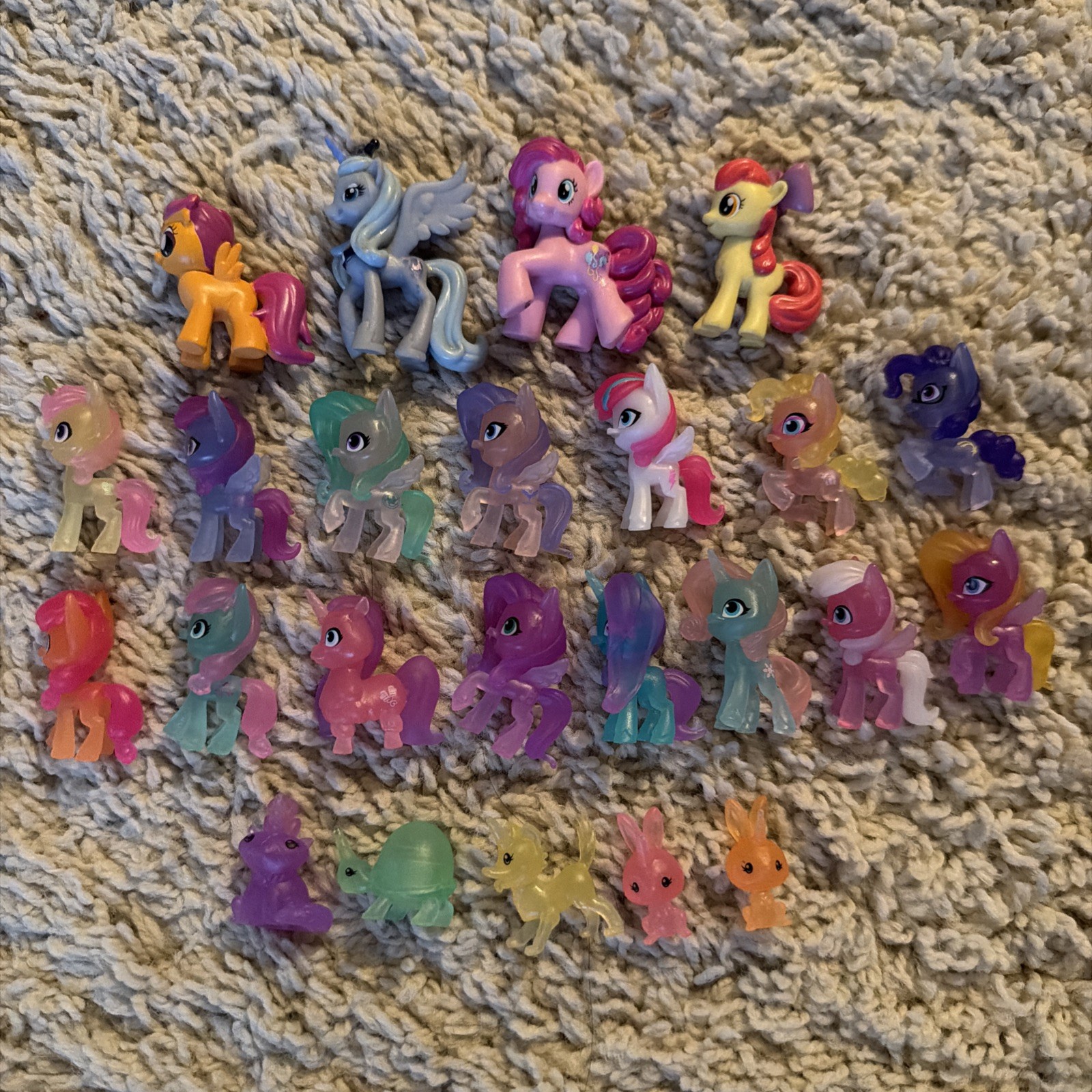 MLP My Little Pony Mini Figure Small 1” & 2&Prime; Blind Bag Ponies Mixed Lot Of 24