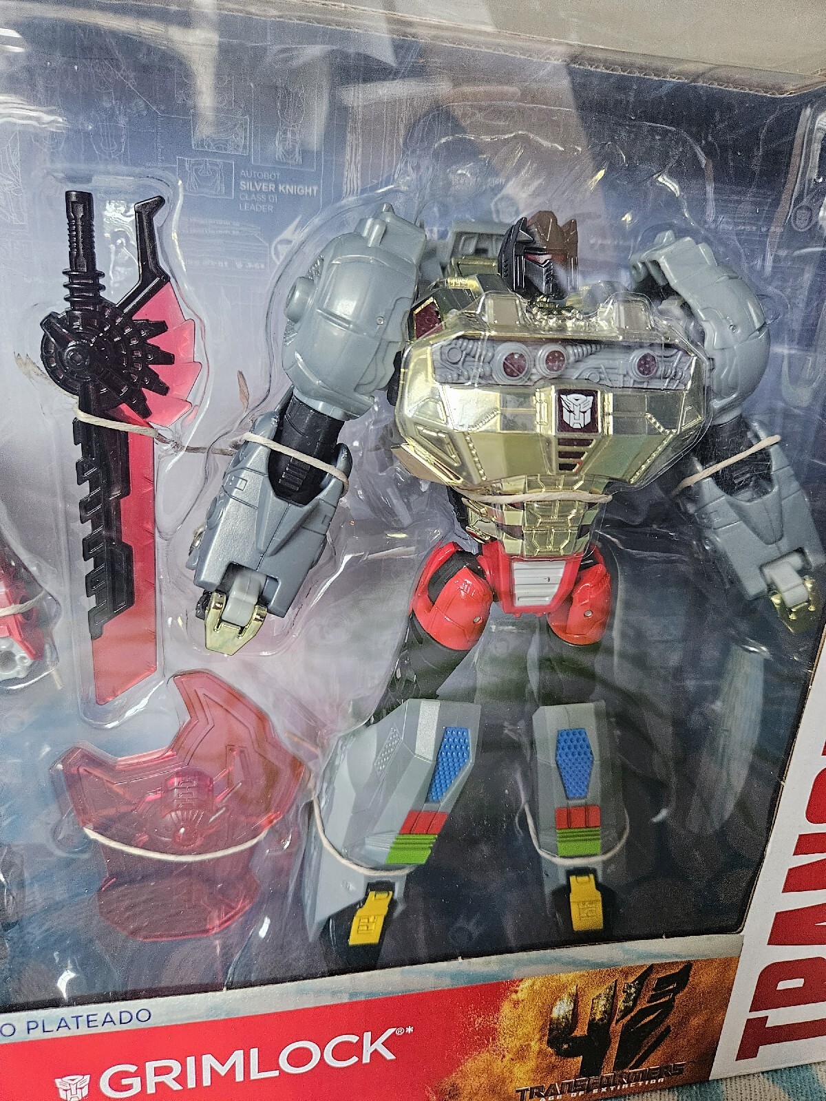 Transformers AOE Age Extinction Optimus Silver Knight Grimlock MISB 2014 Target