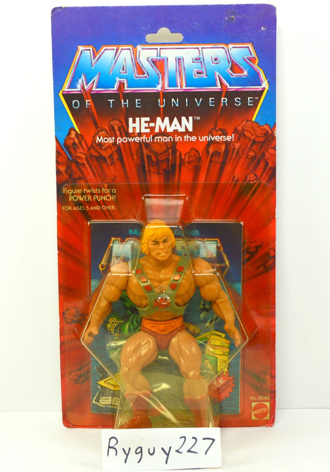 MOTU, He-Man, 8-back, Masters of the Universe, MOC, sealed figure, vintage
