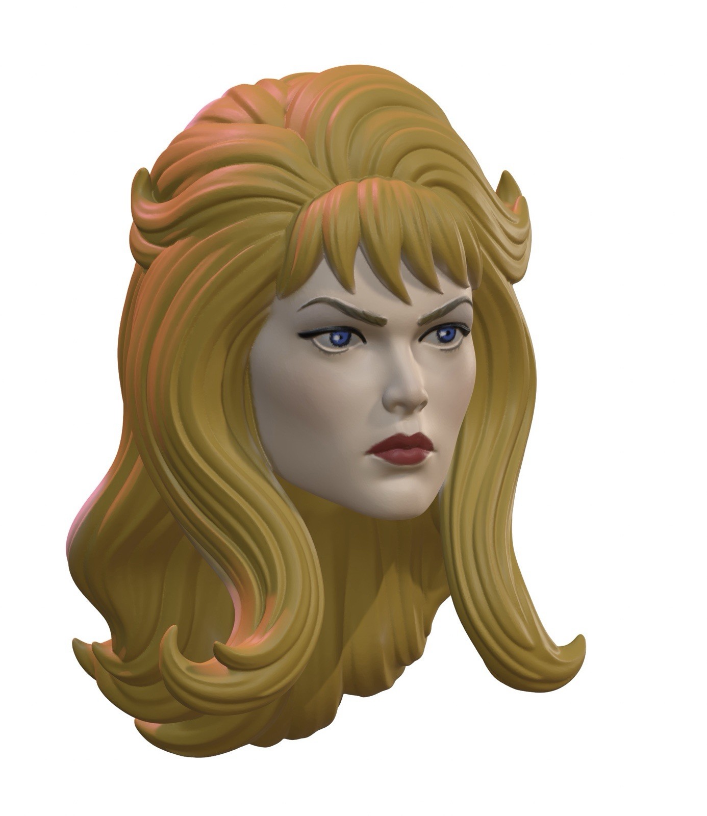Secret Agent Lady Custom Action Figure Head 1:9 or 1:6 Mego