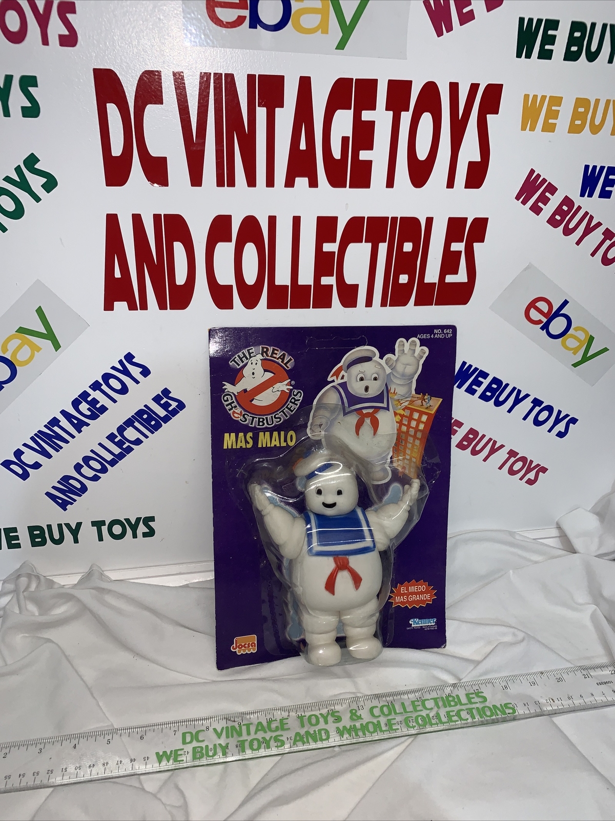 VINTAGE,JOCSA 1992 Stay-Puft Mas Malo THE REAL GHOSTBUSTERS,MOC,Argentina