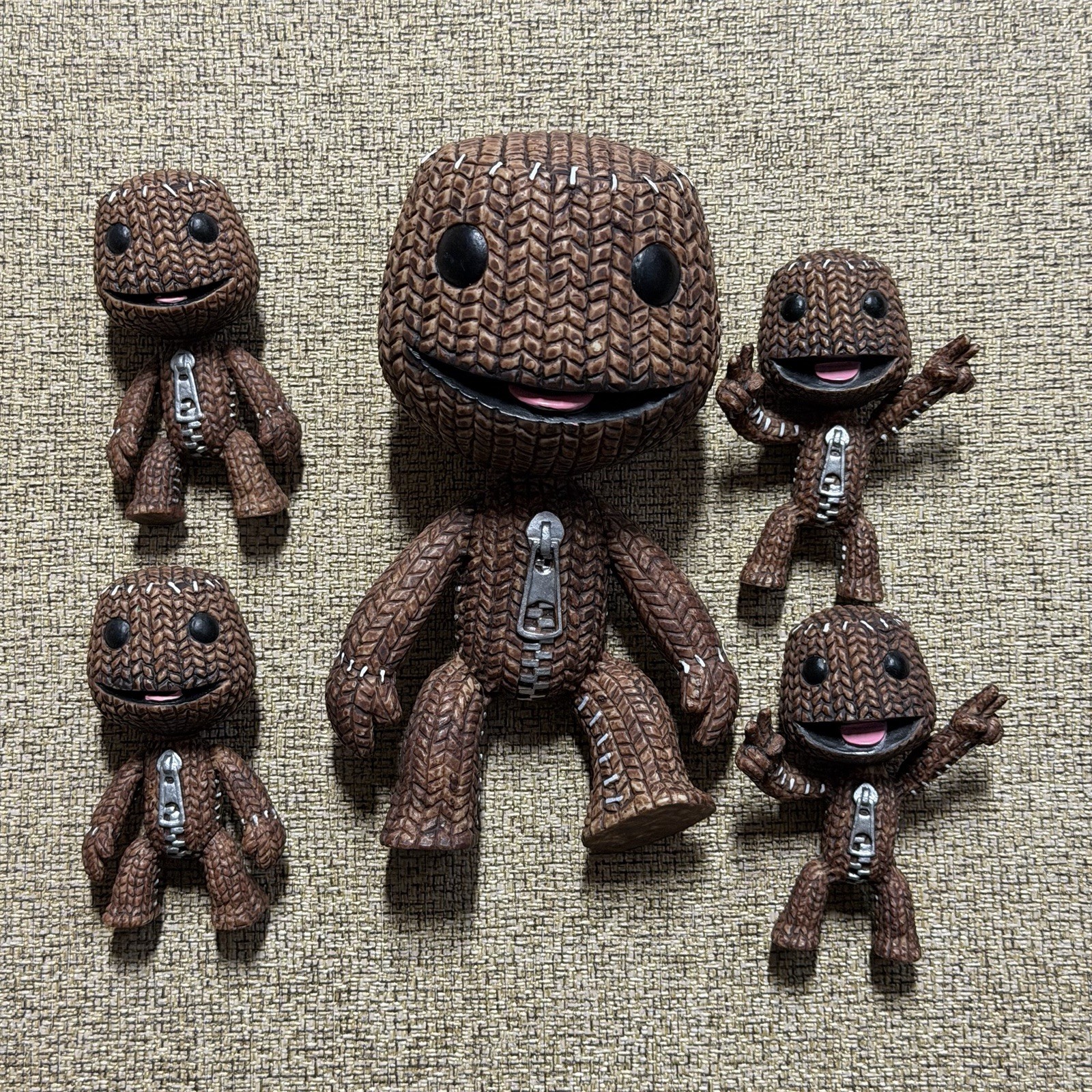 Little Big Planet Sackboy Happy Figure Lot 2008 2009 Collectable Rare SCEE