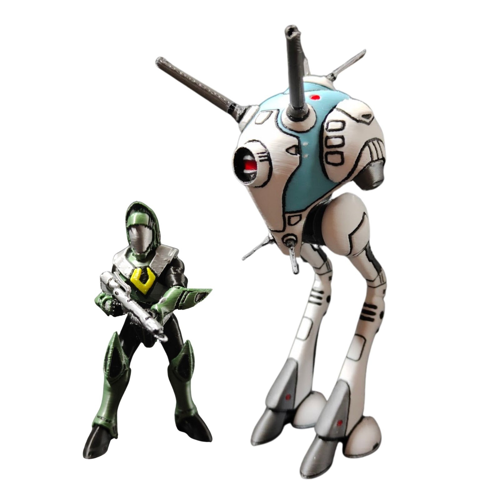 Battle pod and a Zentraedi Soldier 1/100 Scale Full Color Robotech Macross