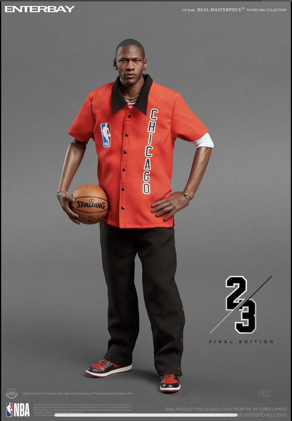 MICHAEL JORDAN FIGURE SET AWAY FINAL EDITON 12&Prime; REAL MASTERPIECE CASE #483/500
