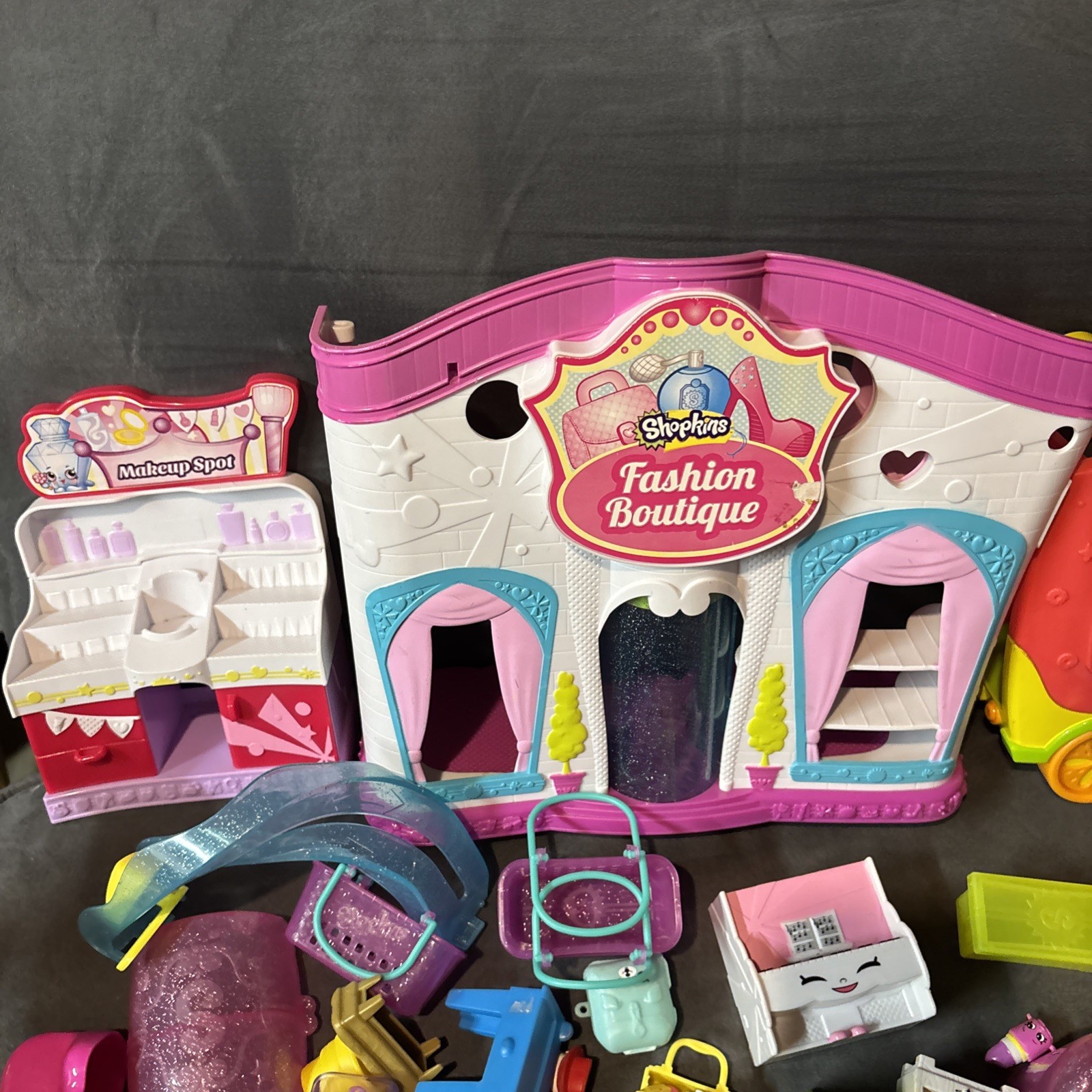 Huge Shopkins Lot Pieces Bags Baskets Dolls Some Rare Shopkins
