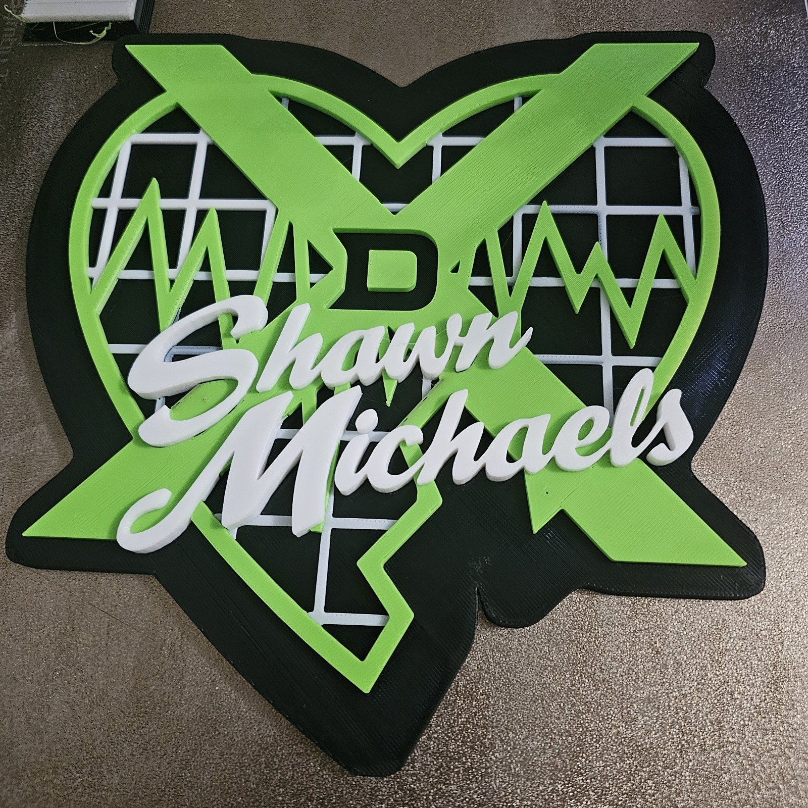WWE Mattel Large 8 X 8 Inches Shawn Michaels DX Logo Accessory