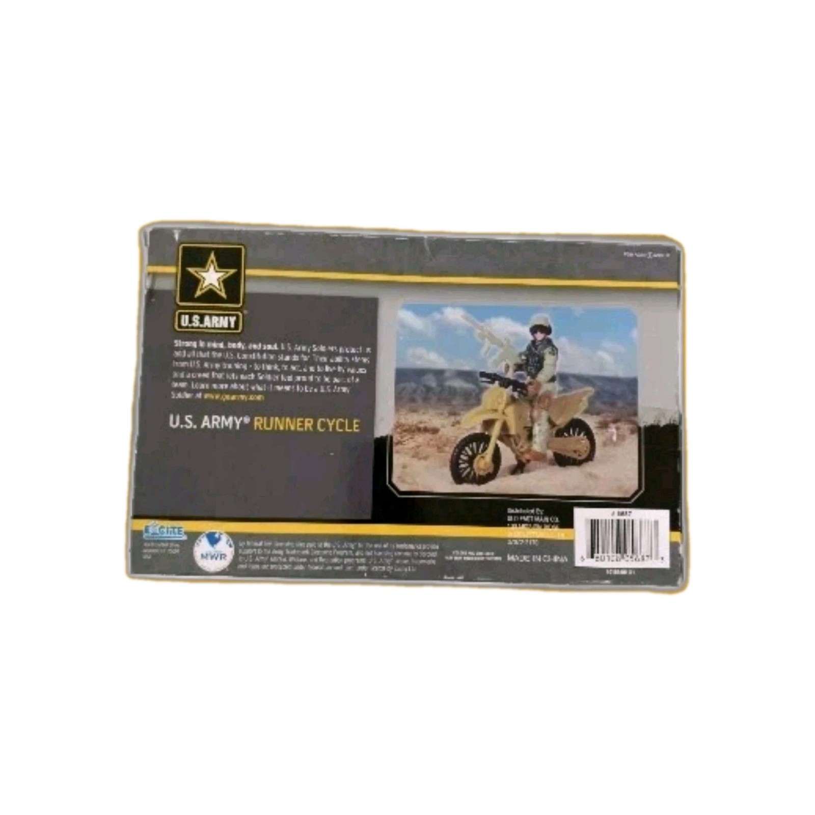 US Army Action Figure Runner Cycle Toy Ages 4 and up scuffs on box New