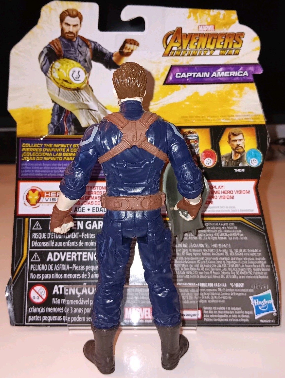 Marvel Avengers Infinity War Captain America 6&Prime; Figure Stone 100% Hasbro 2018