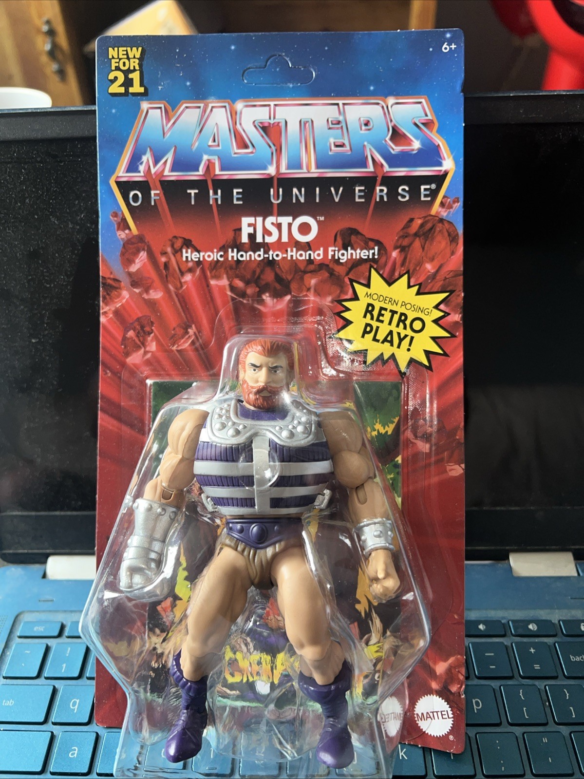 New Unpunched 2021 Mattel Masters of The Universe MOTU Origin Retro Fisto Figure