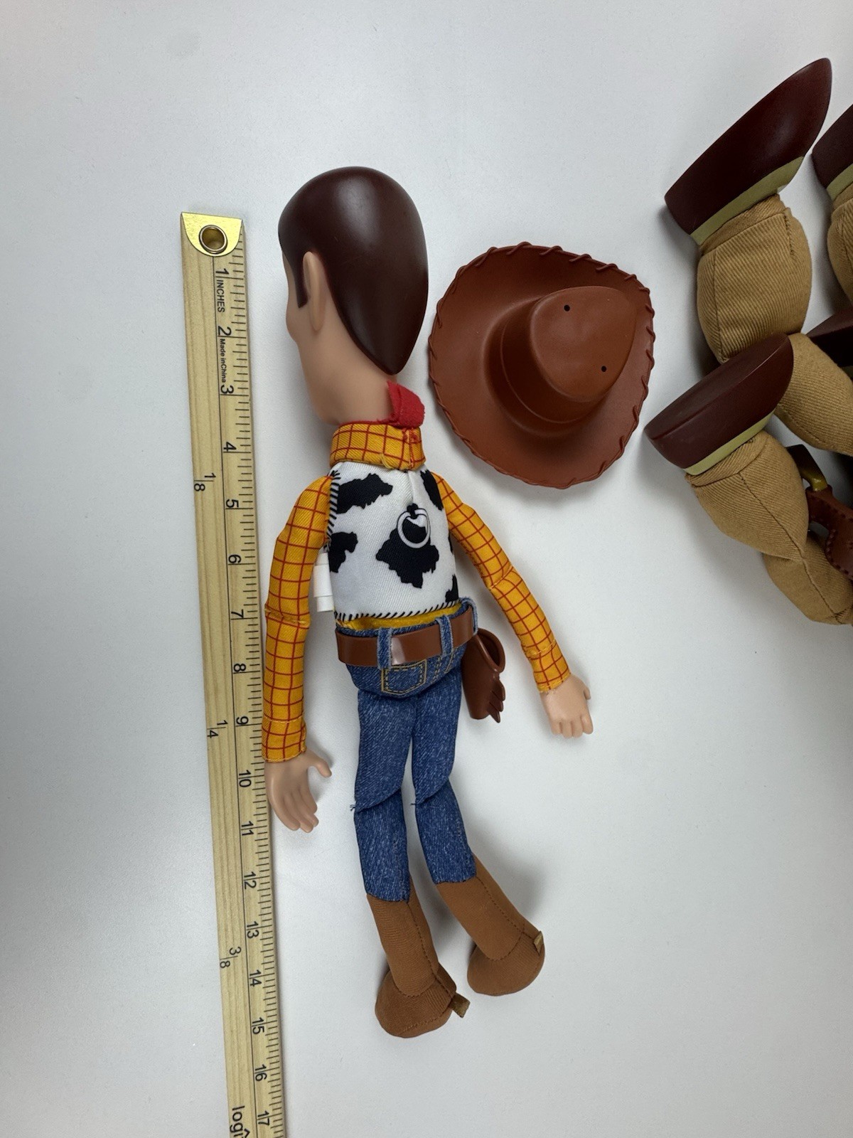 Disney Pixar Toy Story 15&Prime; Woody Push Belly, Bullseye, Slinky & Forky *Read