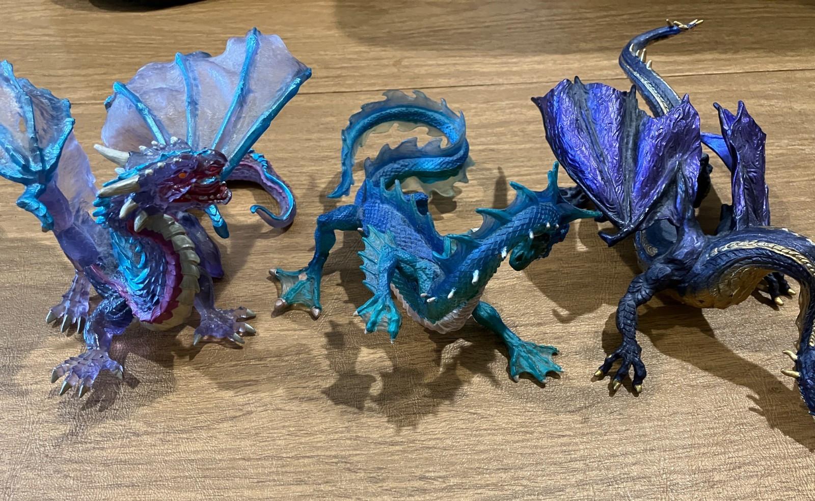 Lot of 3 Safari Ltd Plastic Dragon Figurines Fantasy/Mystical Dragons GREAT LOT