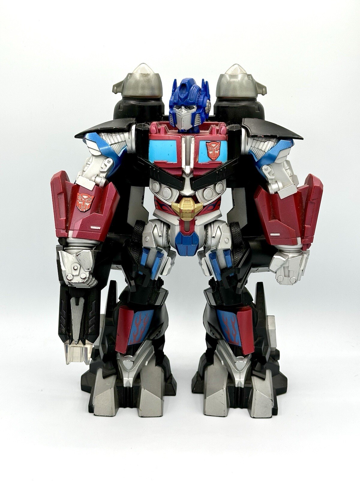 2008 Talking Hasbro Transformers Mega Power Bots Jet Optimus Prime 12&Prime; Figure