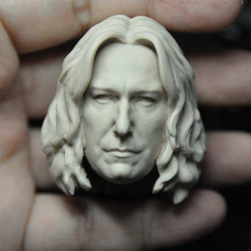 1/6 Scale The Professor Snape Alan Rickman Head Sculpt Unpainted Fit 12&Prime; Figure