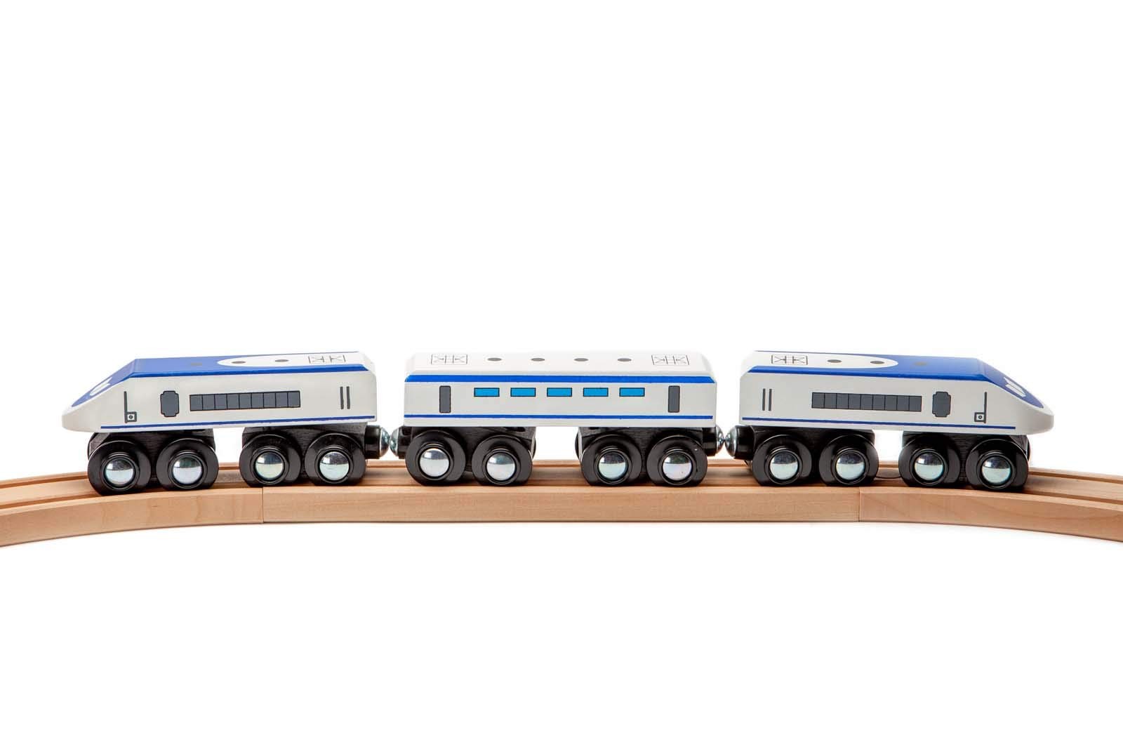 , inc. Express Train Set, Bullet Train for Wooden Train Track, Train Set of 2…