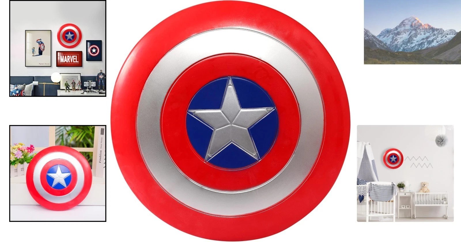 Lightweight 12-Inch PVC Captain Shield – Perfect for Kids Superhero Cosplay