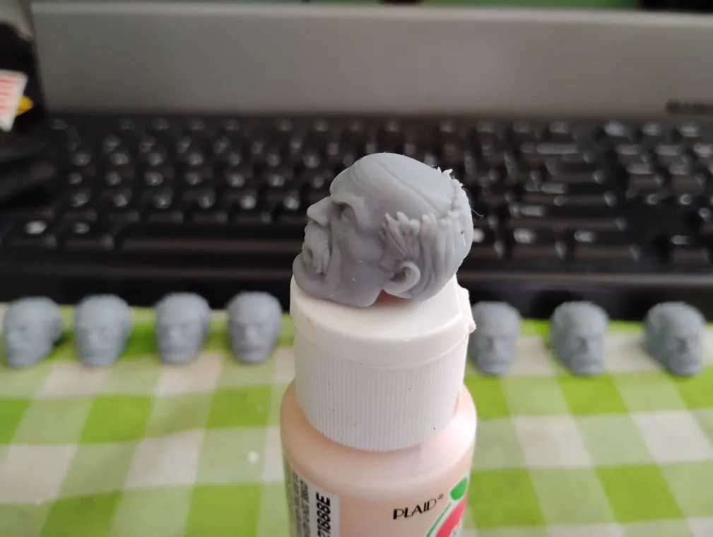 3d printed Conquest NONE painted Neutral/Angry Mcfarlane Head (Read Description)