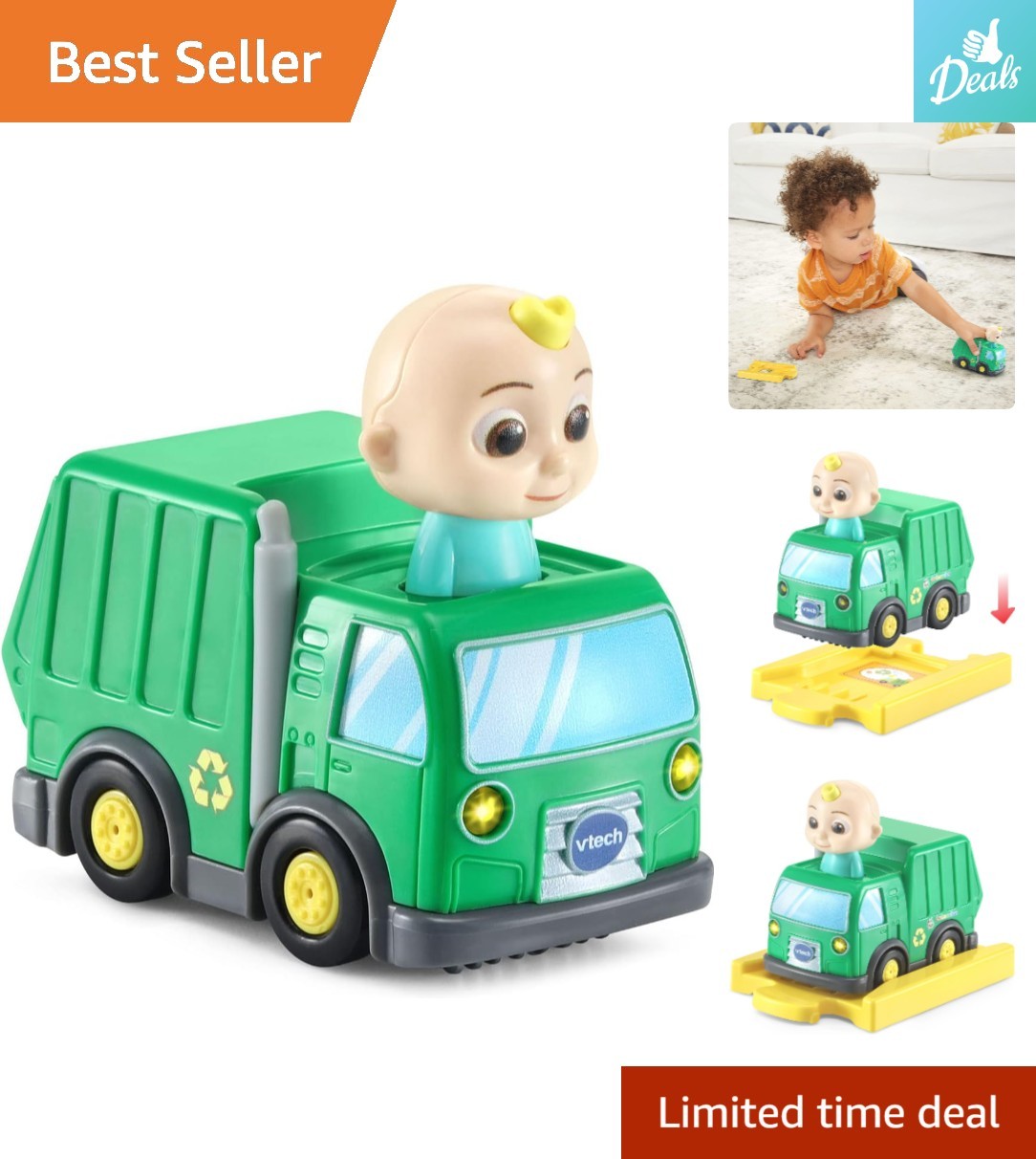 CoComelon Go! Go! Smart Wheels JJ’s Recycling Truck & Track – Engage & Educate!