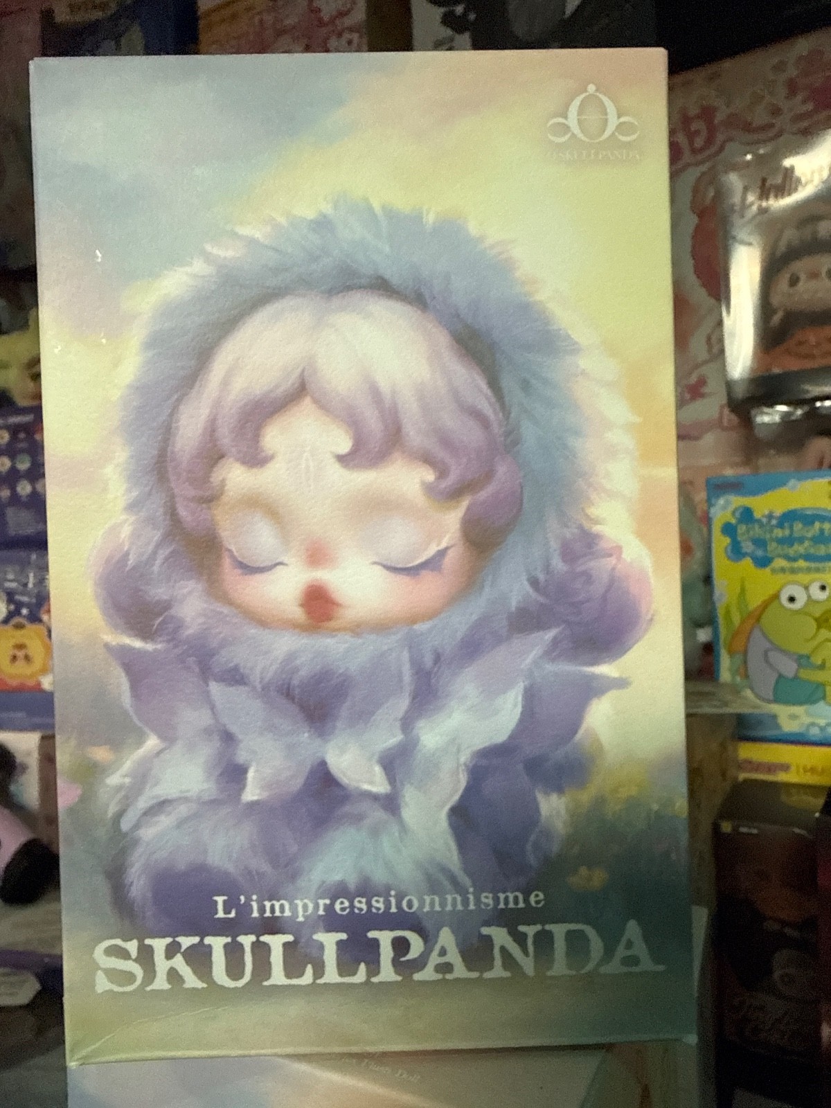 POP MART SKULLPANDA L’Impressionnisme Teakwood Amber Plush Pendant Set New