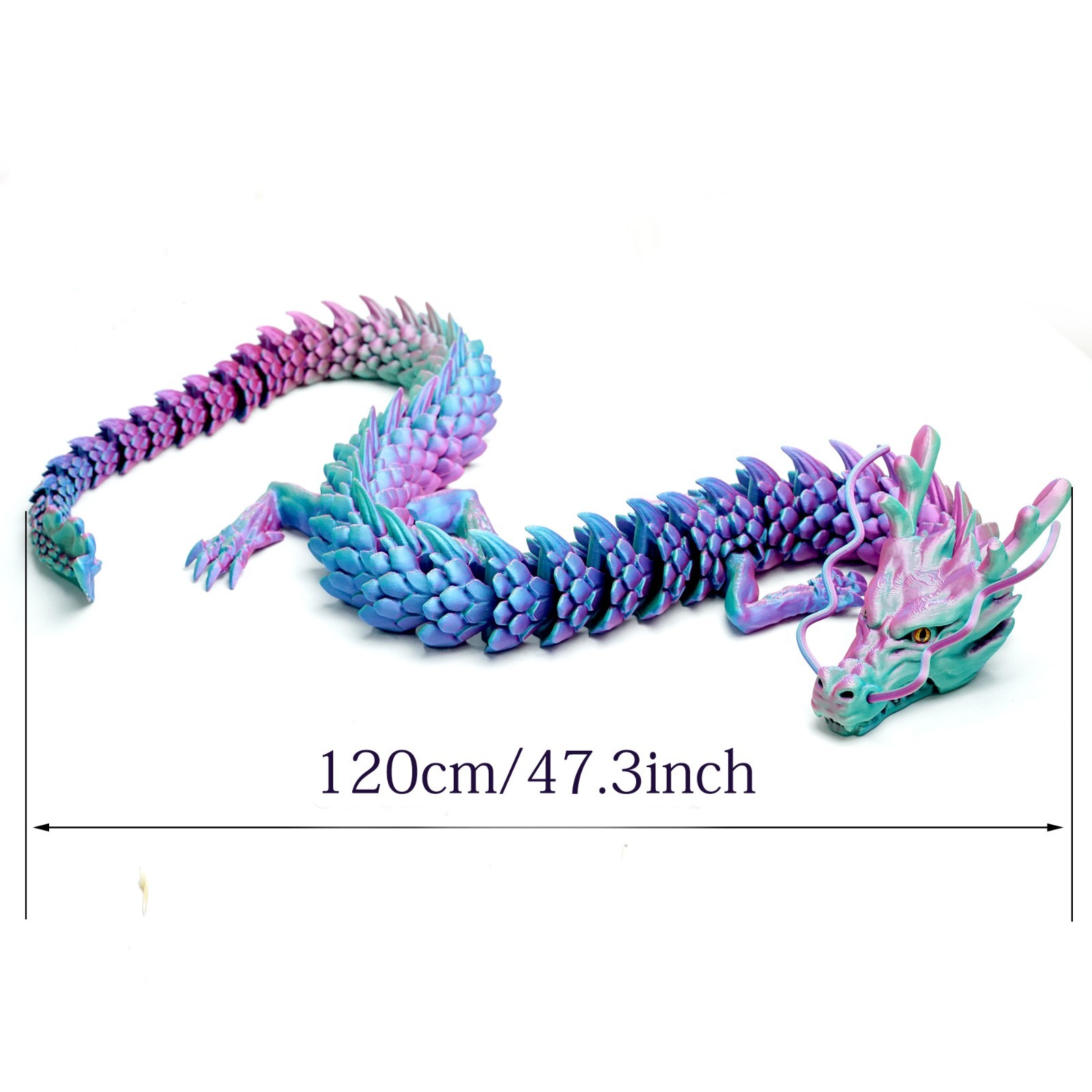 47.5inch 3D Printed dragon Model,Articulated Animals figure,Toys Home Decor