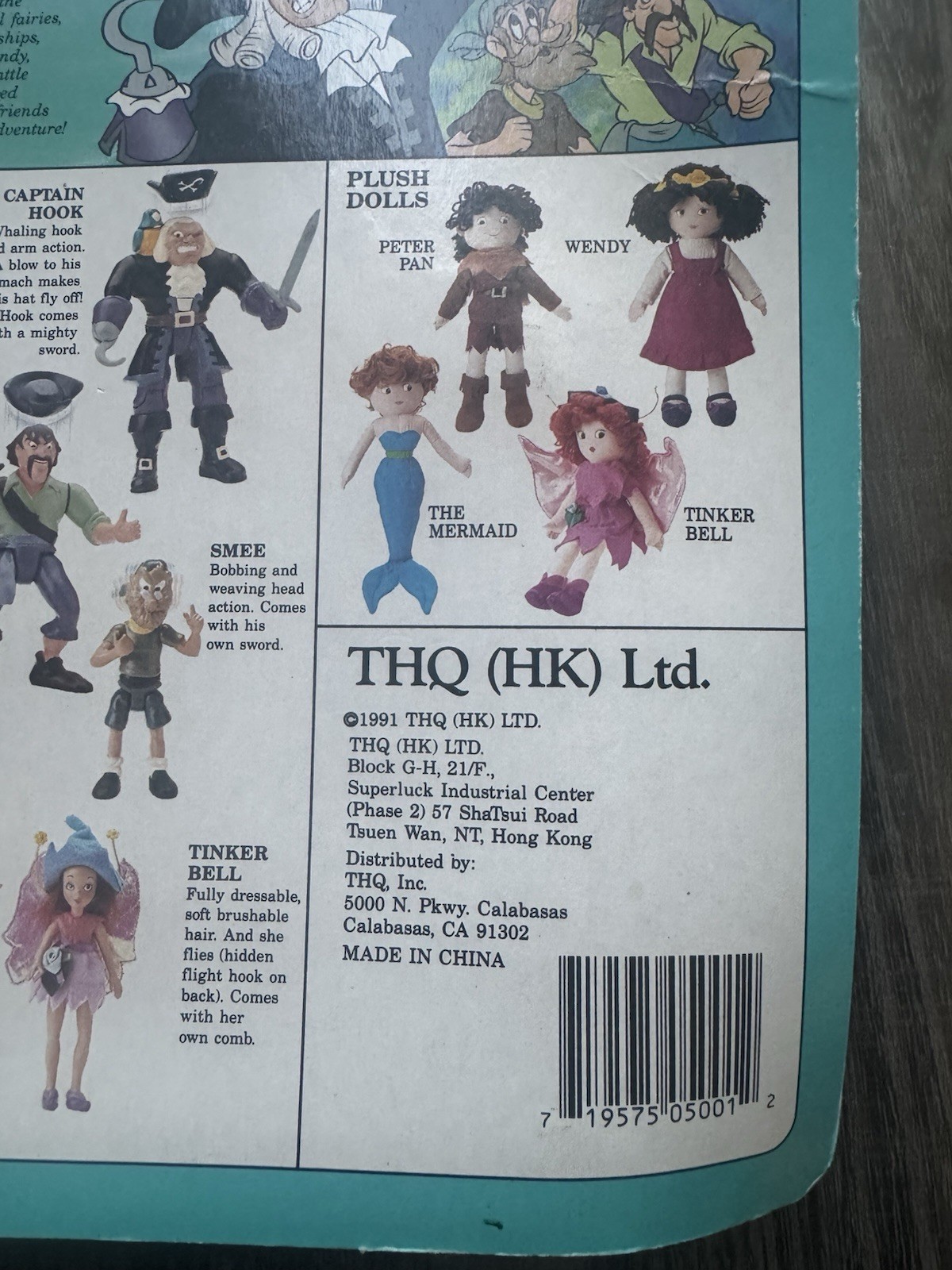 Fox&rsquo;s Peter Pan & The Pirates – Captain Hook Figure *New in Package* THQ 1991