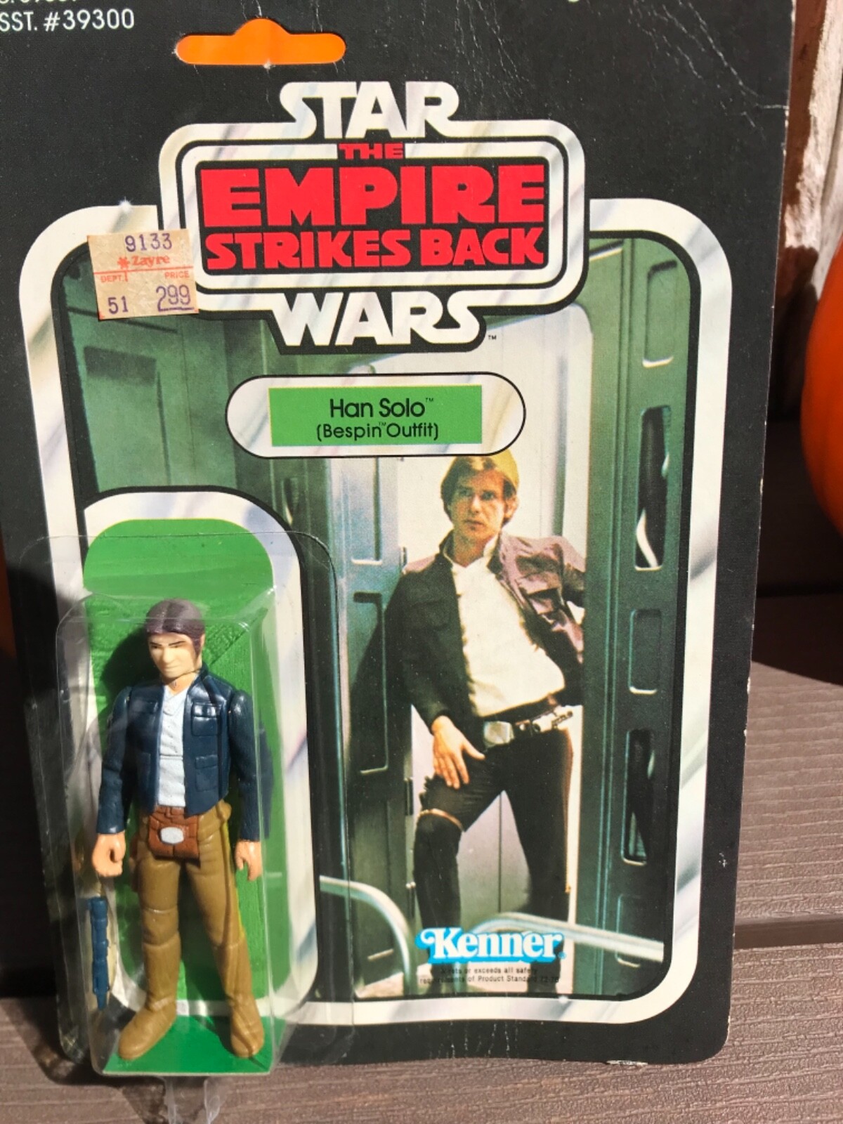 STAR WARS Vintage Kenner Empire Han Solo Bespin Carded 41B Figure Not AFA Graded