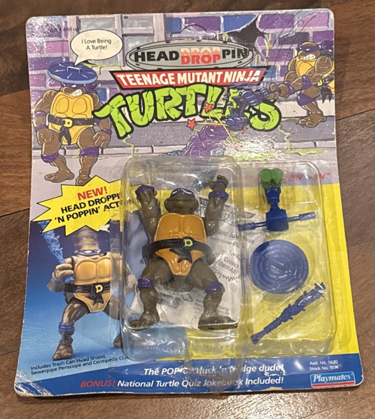 Head Droppin&rsquo; Don Teenage Mutant Ninja Turtle TMNT 1991 Damaged NEW SEALED