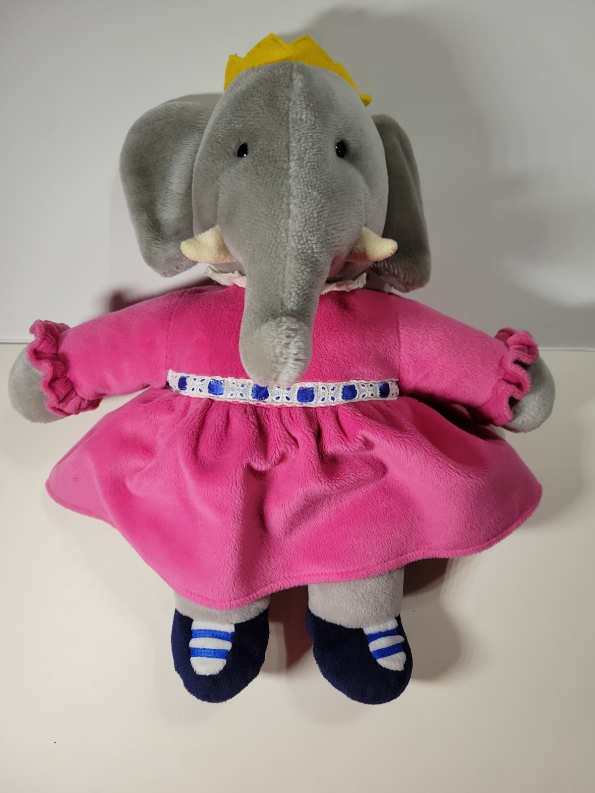 Babar CELESTE 15&Prime; Plush Toy Elephant Queen By Gund 1989 Vintage