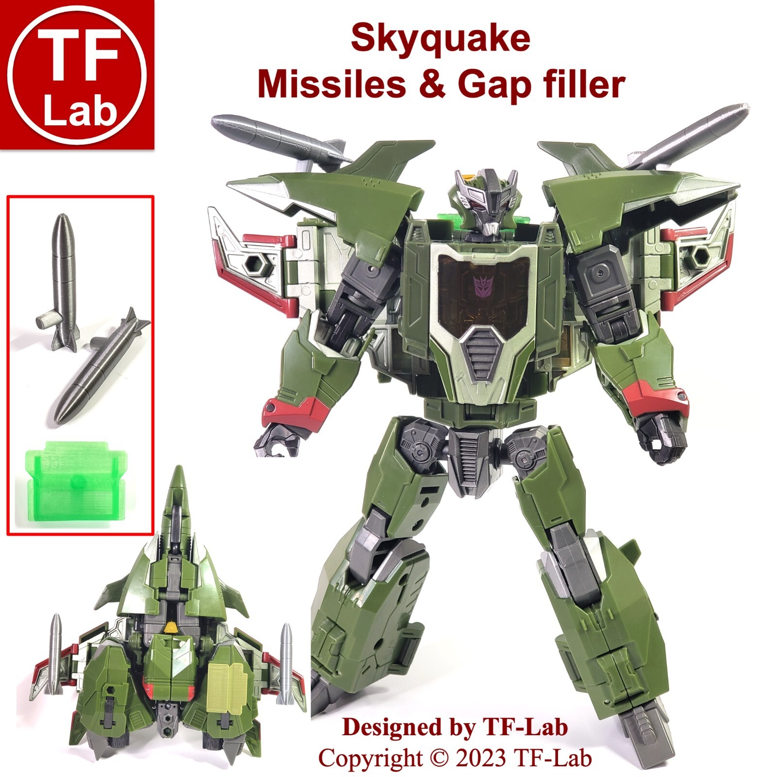 Gap Fillers Upgrade Kit for Transformers Studio Series 03 Gamer Optimus Prime