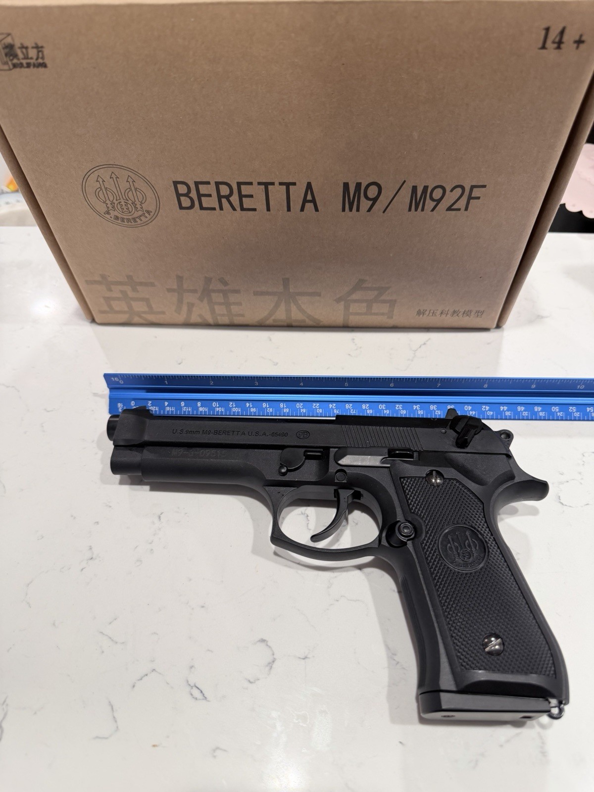 1:1 M92A1 Beretta Model full Metal Toy Gun Huge 92fs pistol collectible Heavy