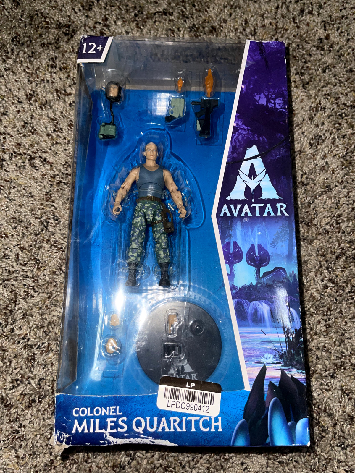 McFarlane Toys Avatar Colonel Miles Quaritch Figure 4.25&Prime; Damaged Box