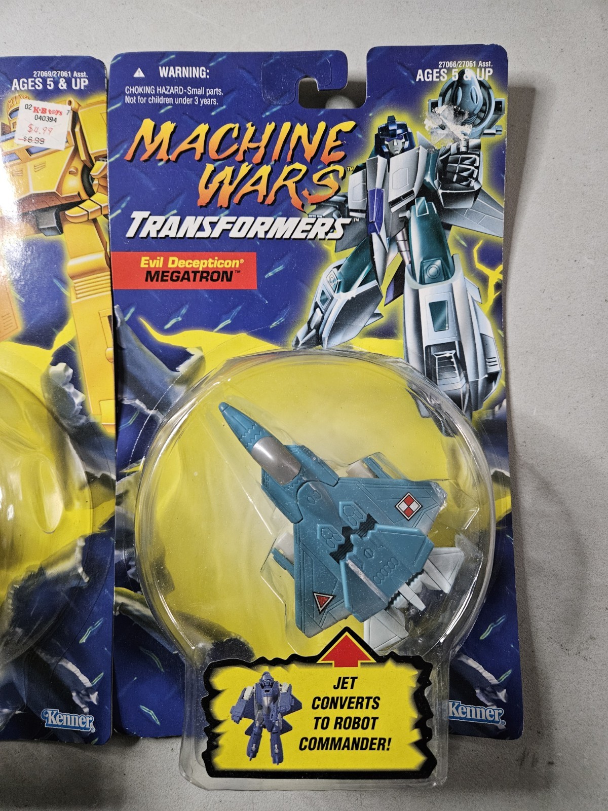 MACHINE WARS Evil Decepticon MEGATRON & HUBCAP by Hasbro 1996 Kenner NIB LOT 2