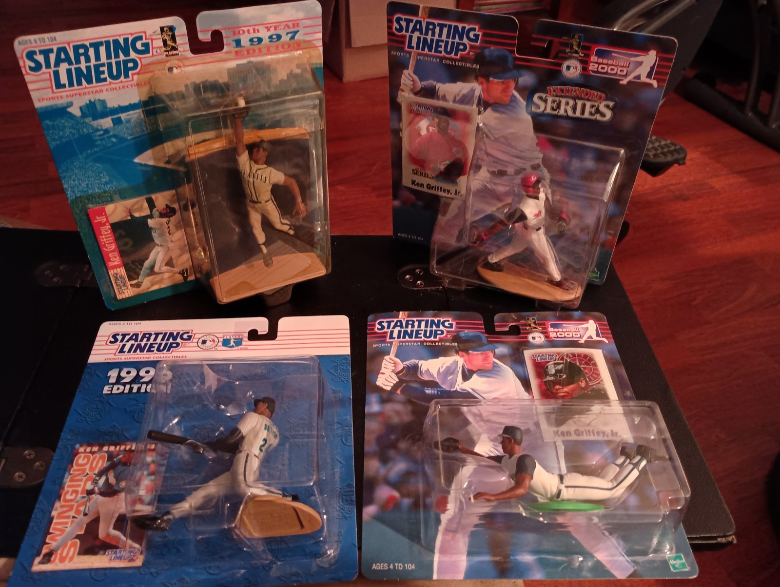 Ken Griffey Jr: Starting Lineup Lot, Seattle Mariners, Reds, 1996, 1997, 2000+