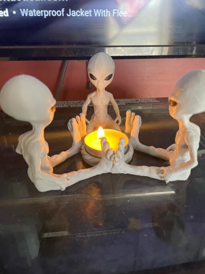Alien Action Figure-Tea Candle Holder