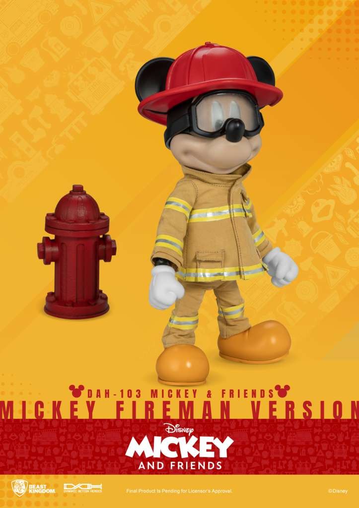 mickey and friend fireman version of beast kingdom action figure