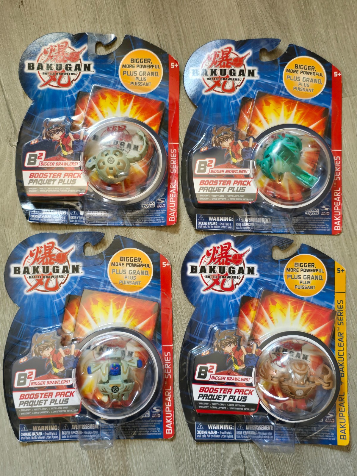 Bakugan Battle Brawlers BakuPearl Series B2 Booster Packs 2008 – Lot of 4 – NIP