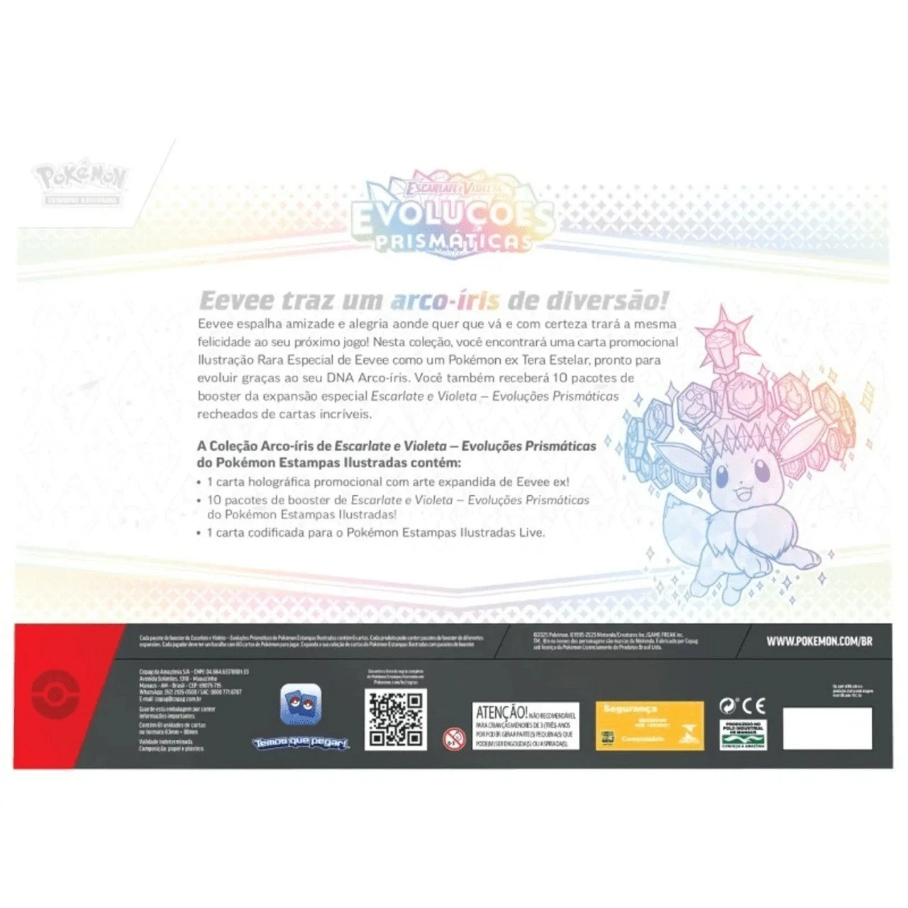 Pokemon Eevee Prismatic Evolutions Box 61 Cards Rainbow Collection TCG