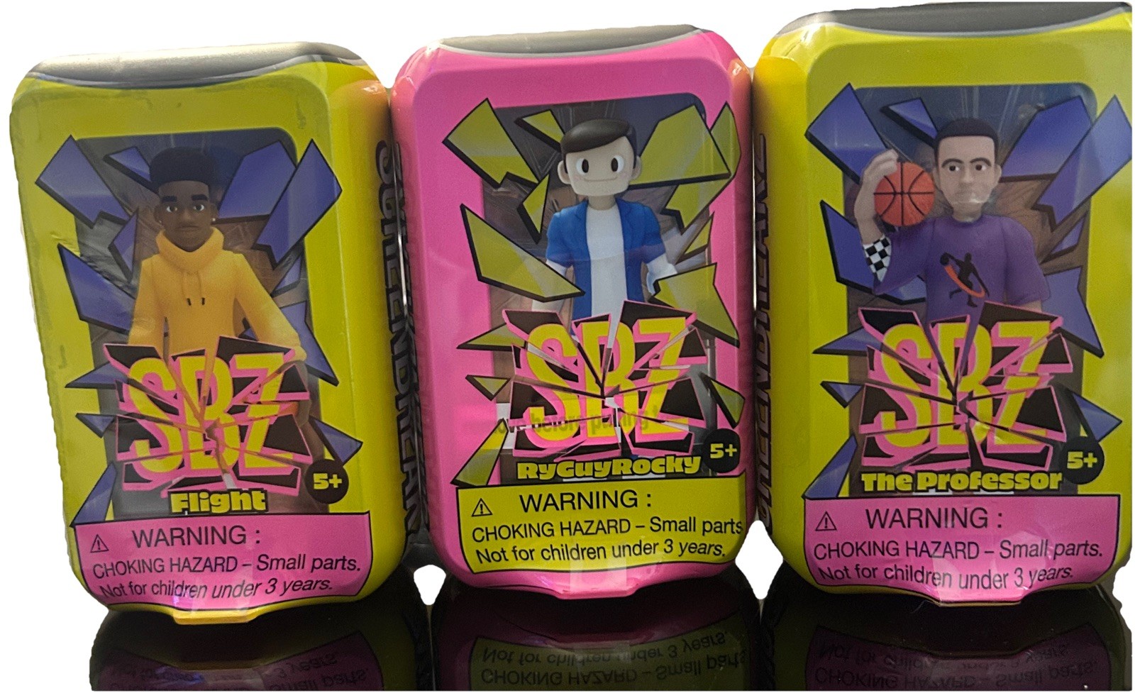 SBZ Screen Breakz FLIGHT, RyGuyRocky, The Professor Collectible Figure Sealed