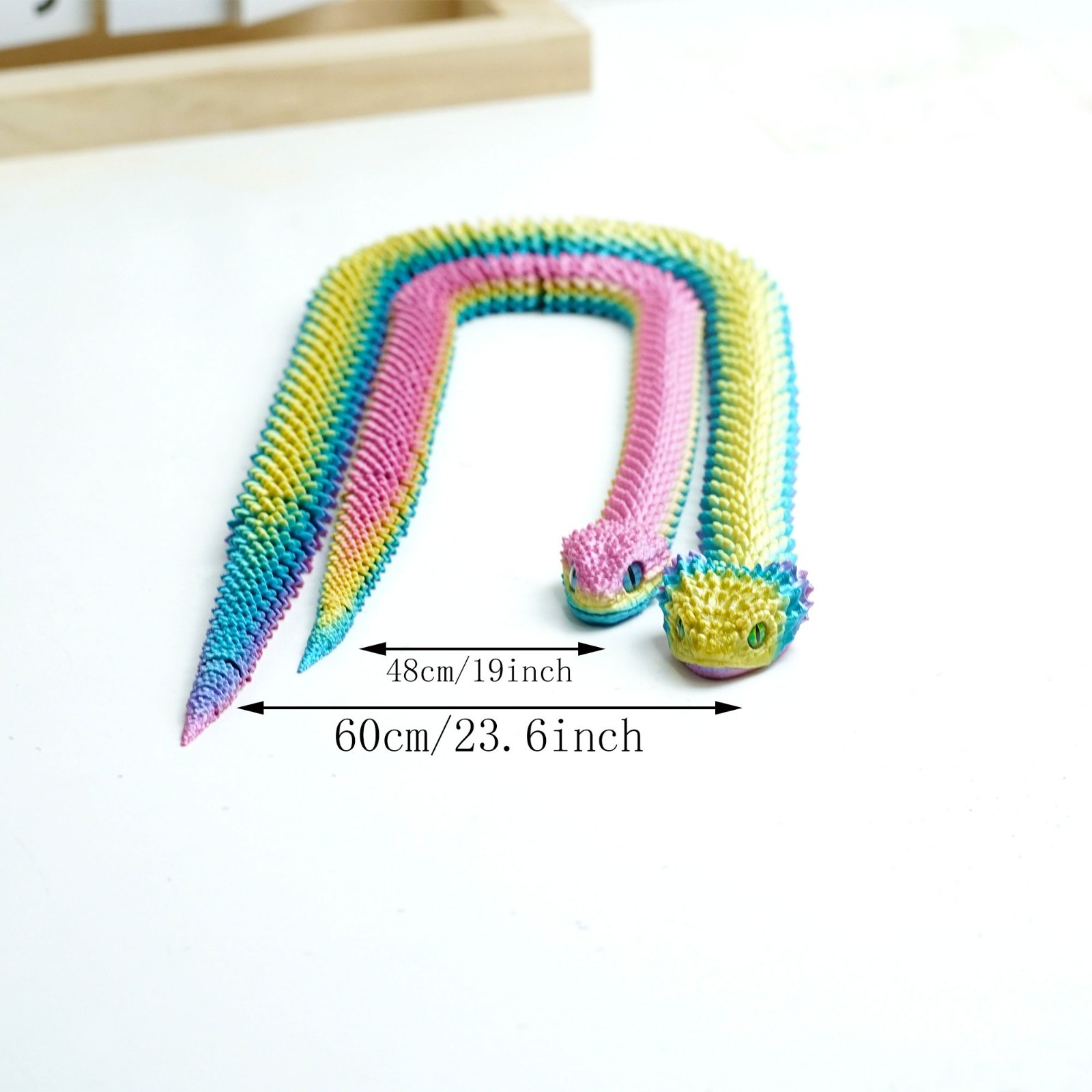 2PCS 3D Printed Snake Model,Articulated Animals figure,Fidget Toys Home Decor