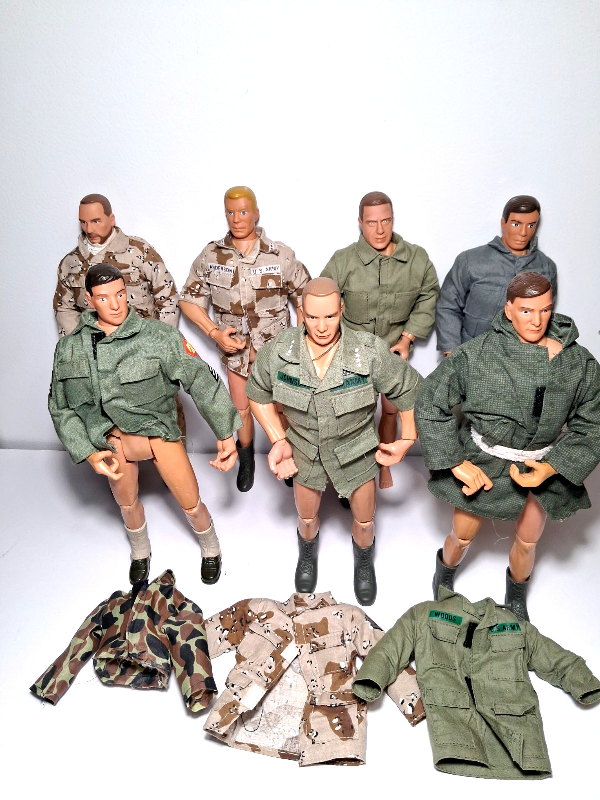 Vintage 1990s Formative Intl. Soldiers Of The World 12&Prime; Action Figures Lot Of 7