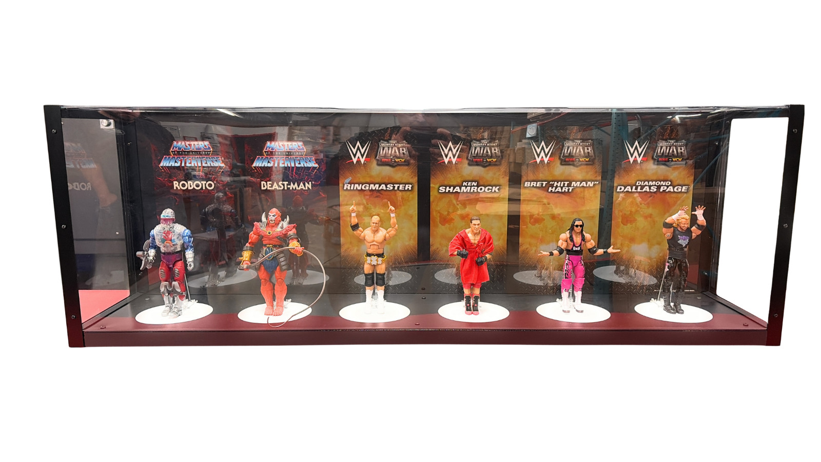 Mattel Retail Store Display Case – WWE Elite Collection & Masters of the Univ.