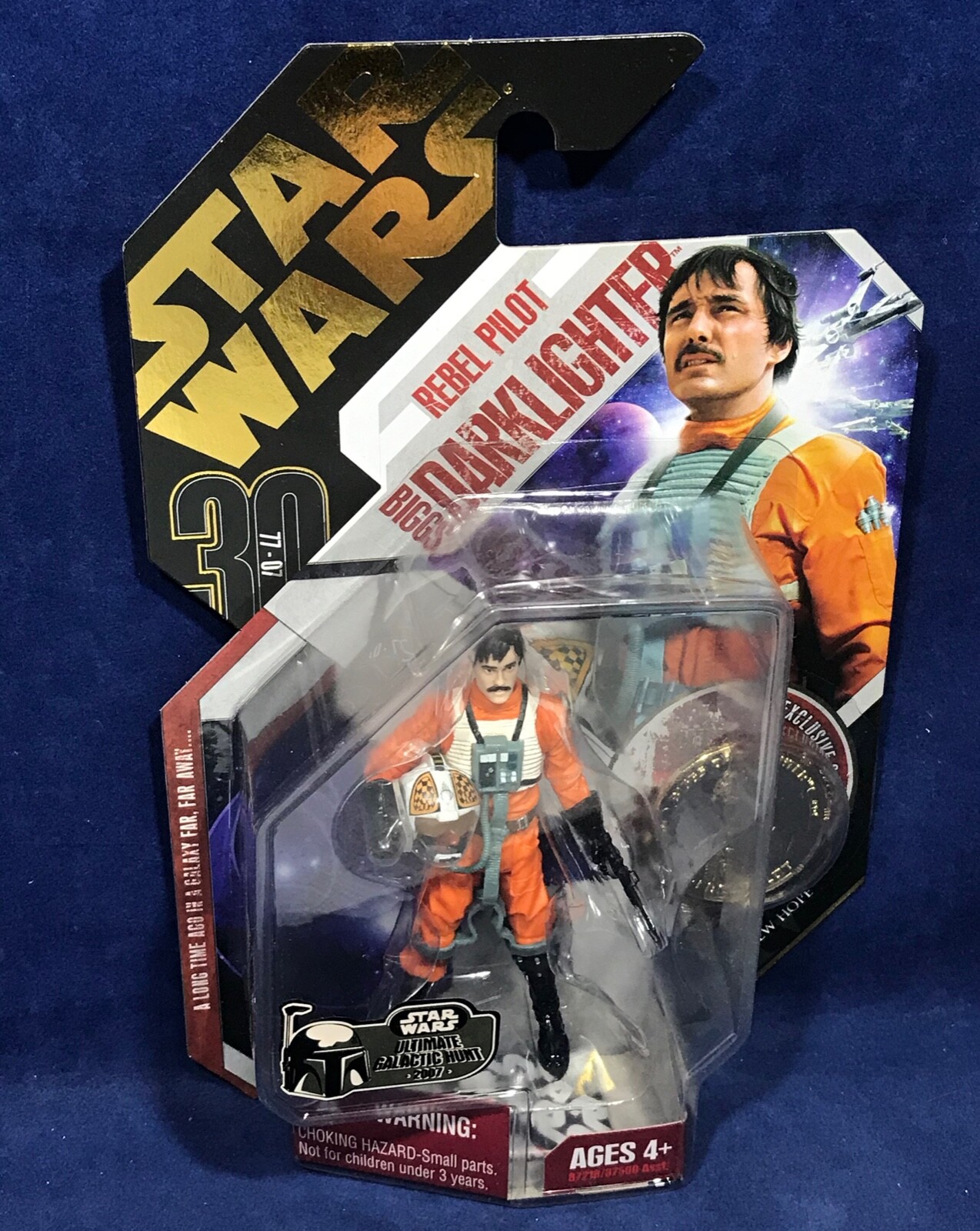 BIGGS DARKLIGHTER – REBEL PILOT #14 Action Figure Star Wars 30 YEARS 77-07 Coin