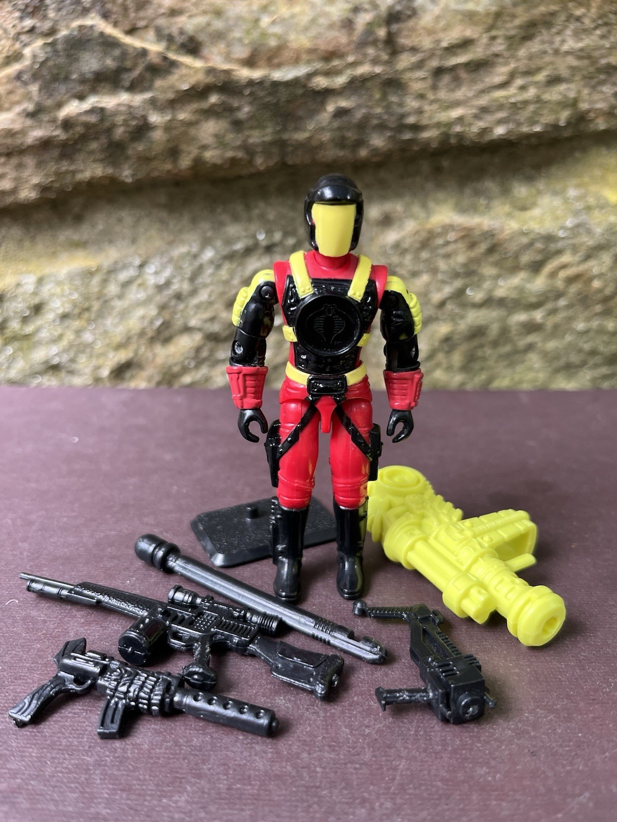Vintage 1993 GI Joe Cobra Crimson Guard Commander Figure Complete Hasbro