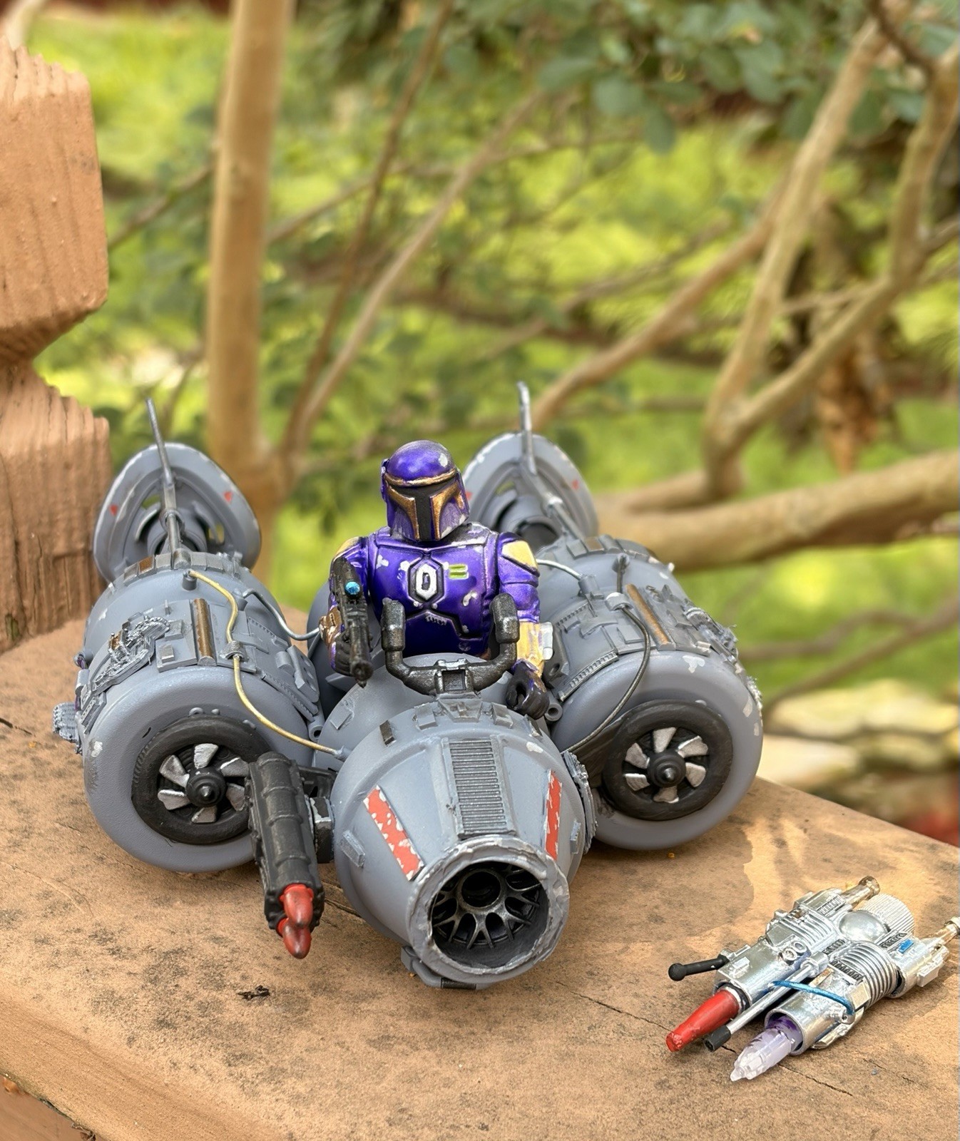 Custom Mandalorian 3.75 Inch With Kenner Style Mini-rig Yy-wing
