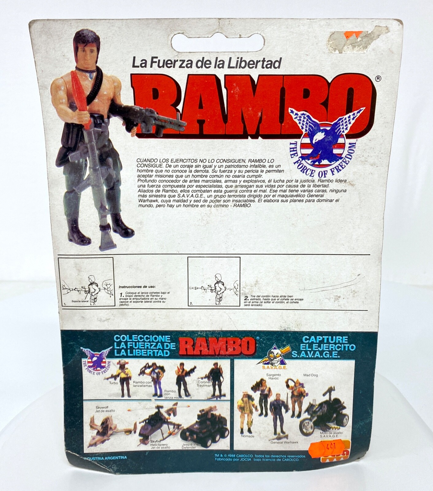 Rambo Colonel Trautman Sound Effect FX JOCSA Argentina 80&rsquo;s not Coleco Glasslite