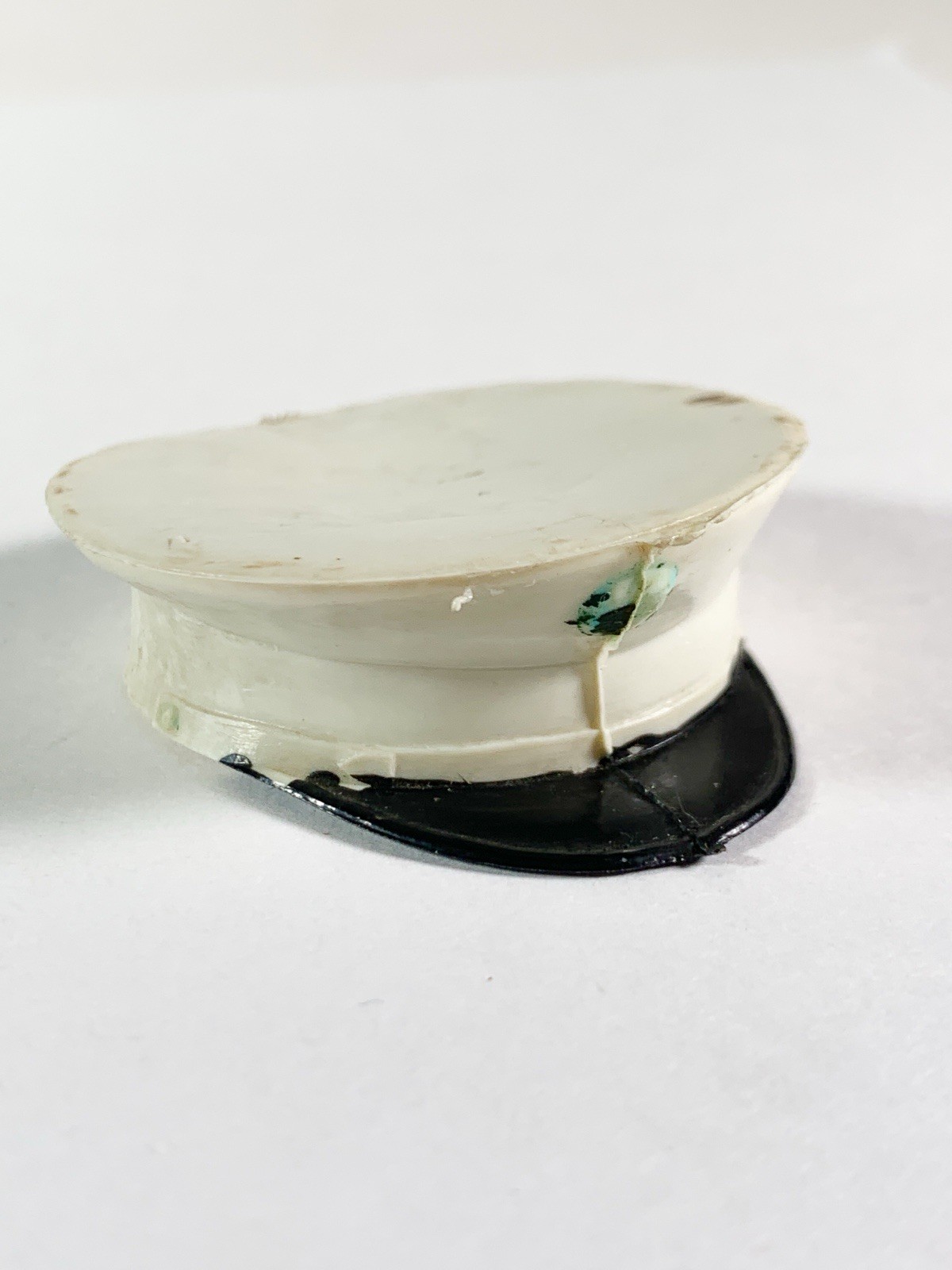 Vintage 1960&rsquo;s Hasbro G.I. GI Joe – White Police Navy Hat Soft Rubber Original